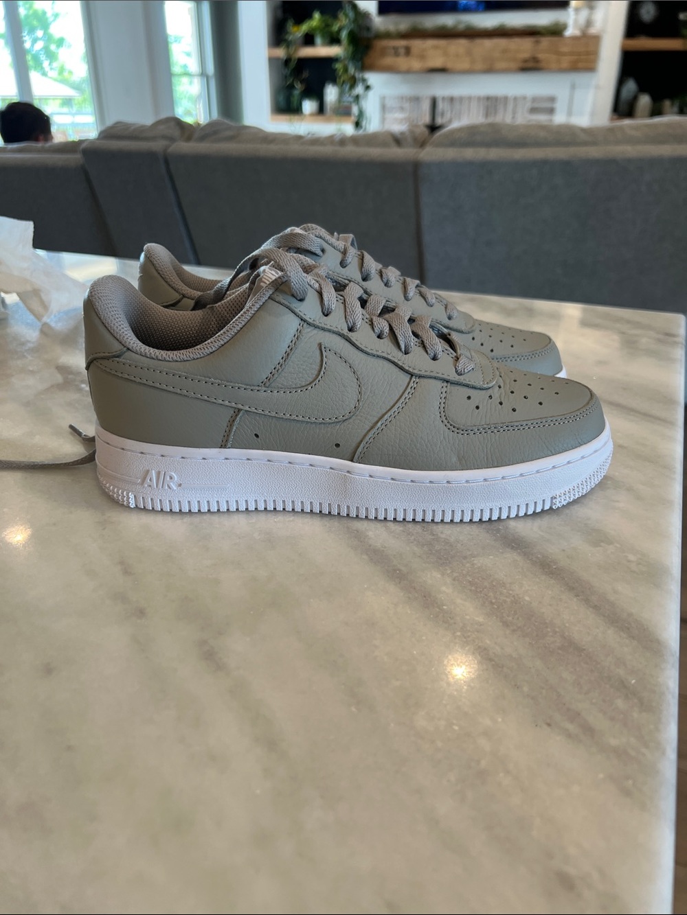 Women’s Nike Air Force 1  in Grey with White Sole